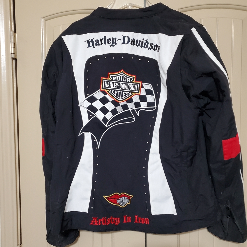 Harley-Davidson Mesh Racing Jacket for Women (Size M) polyester white type Vintage Second Hand main image 0